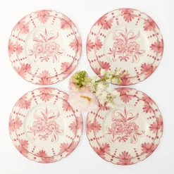 Seville Pink Gardenia Dinner & Starter Plates (Set Of 8)