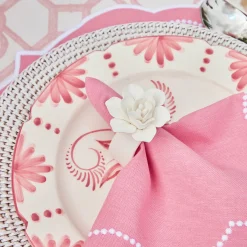 Seville Pink Gardenia Dinner & Starter Plates (Set Of 8)