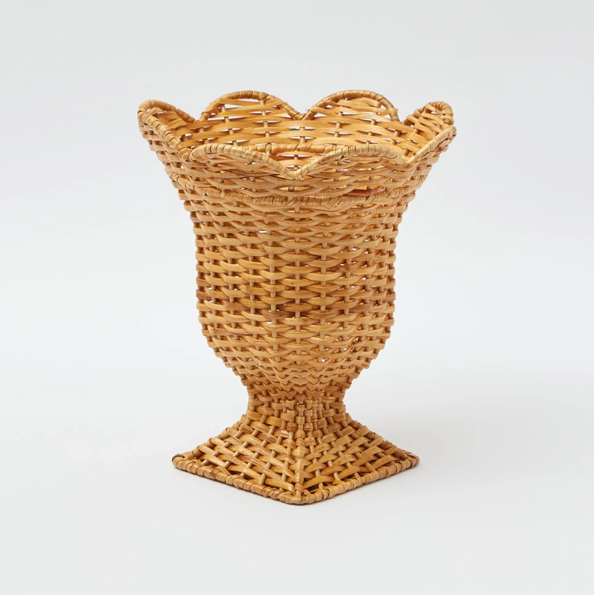 Small Natural Rattan Urn Vase