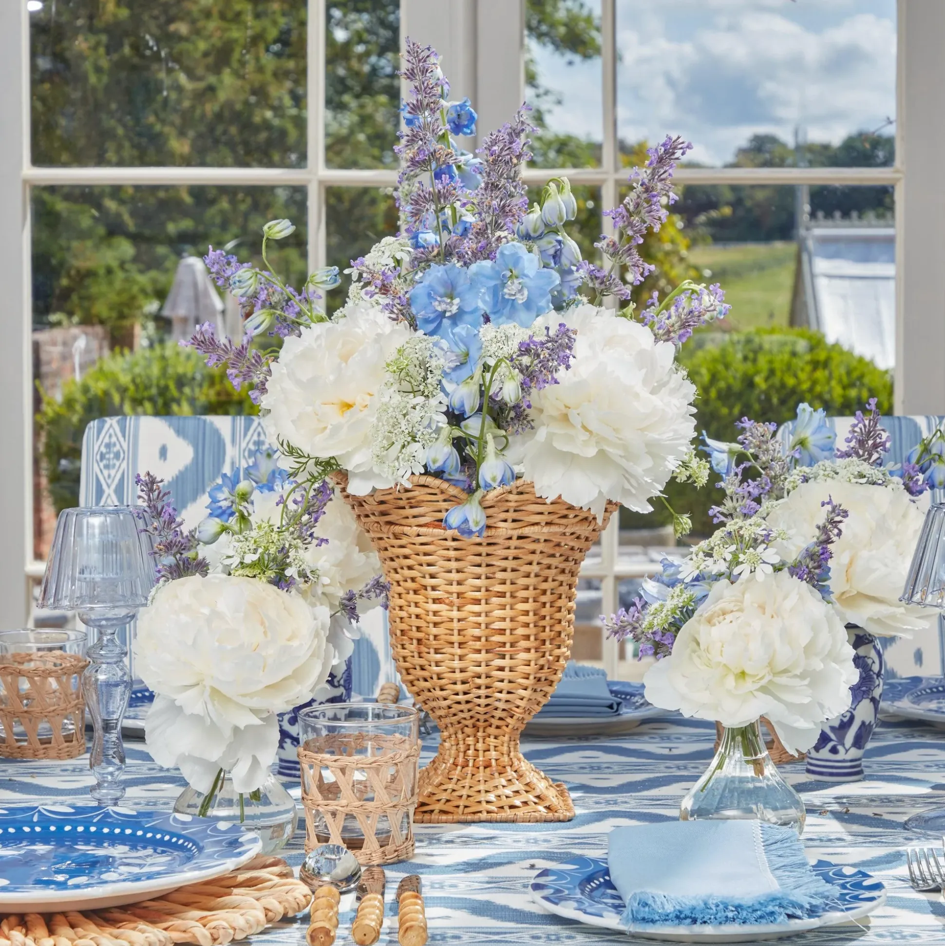 Small Natural Rattan Urn Vase