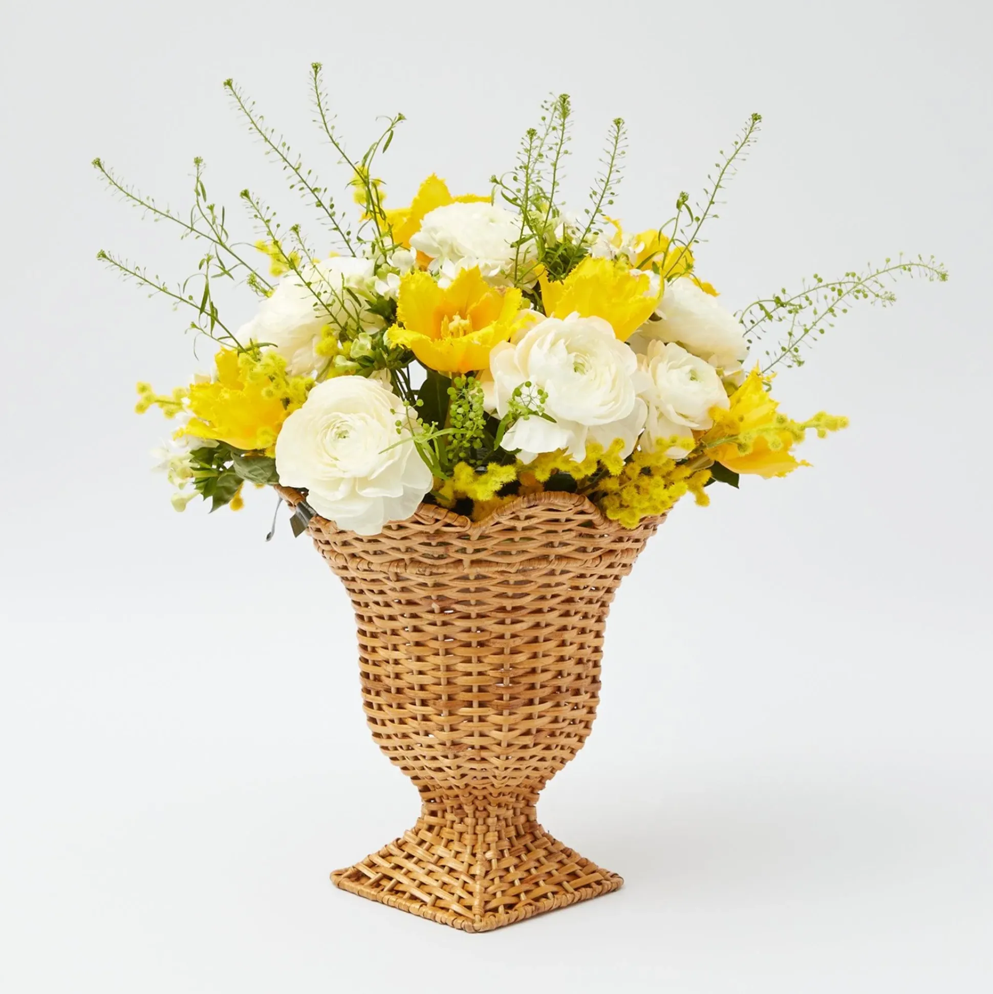 Small Natural Rattan Urn Vase