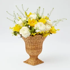 Small Natural Rattan Urn Vase