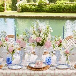 Small White Rattan Urn Vase