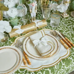 Snow White Velvet Napkin Bows (Set Of 4)