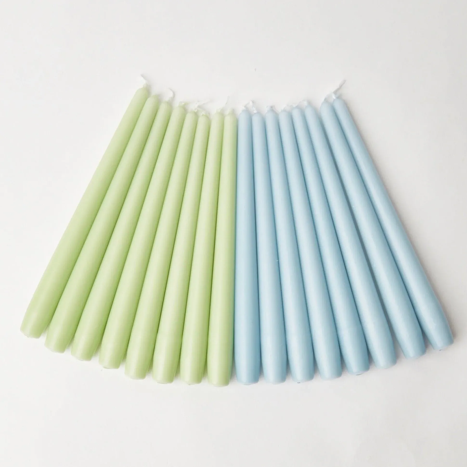 Soft Blue Candles (Set Of 8)