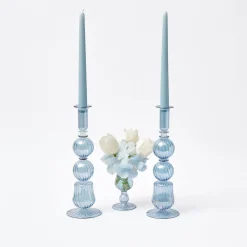 Soft Blue Candles (Set Of 8)