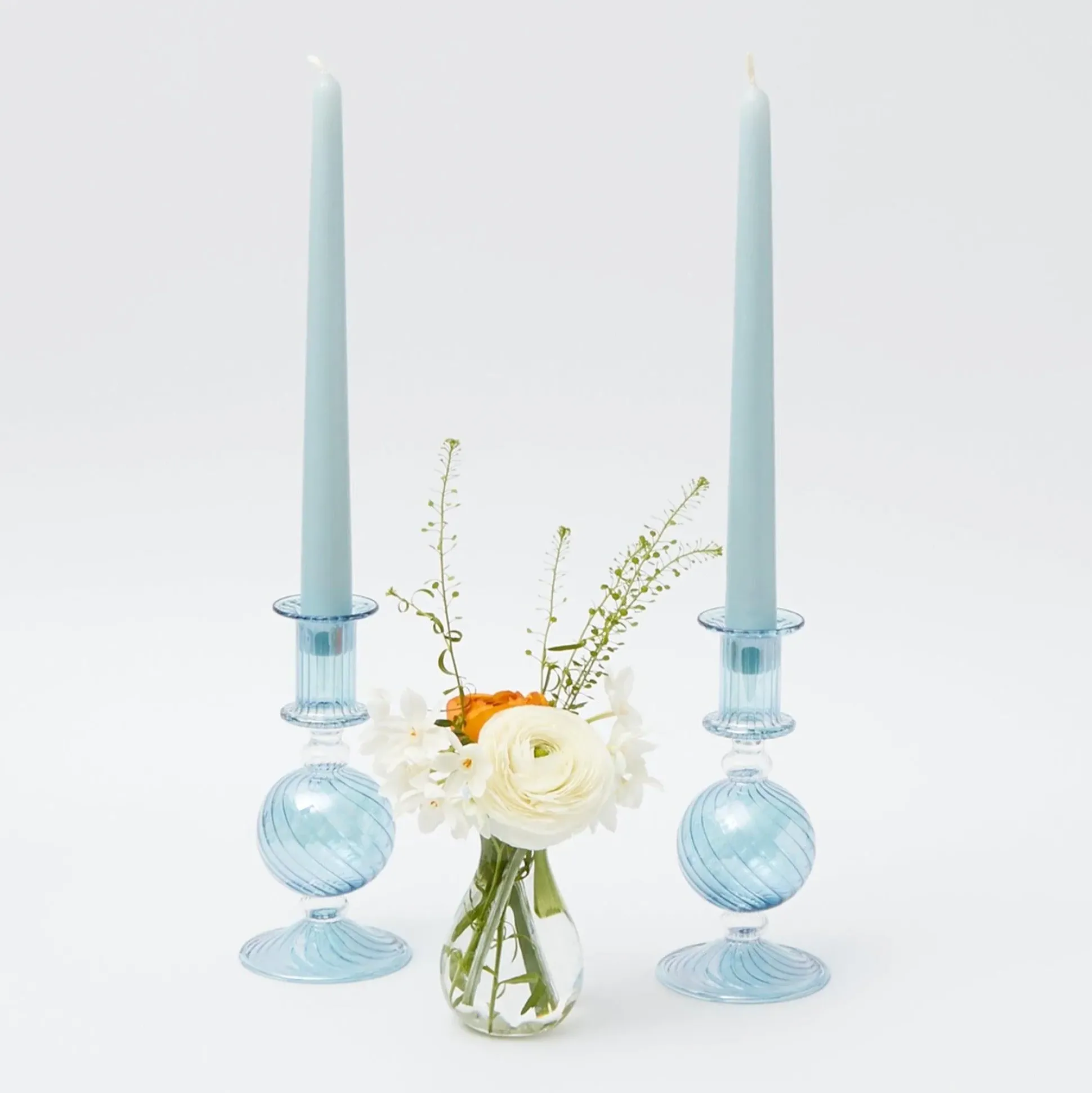 Soft Blue Candles (Set Of 8)