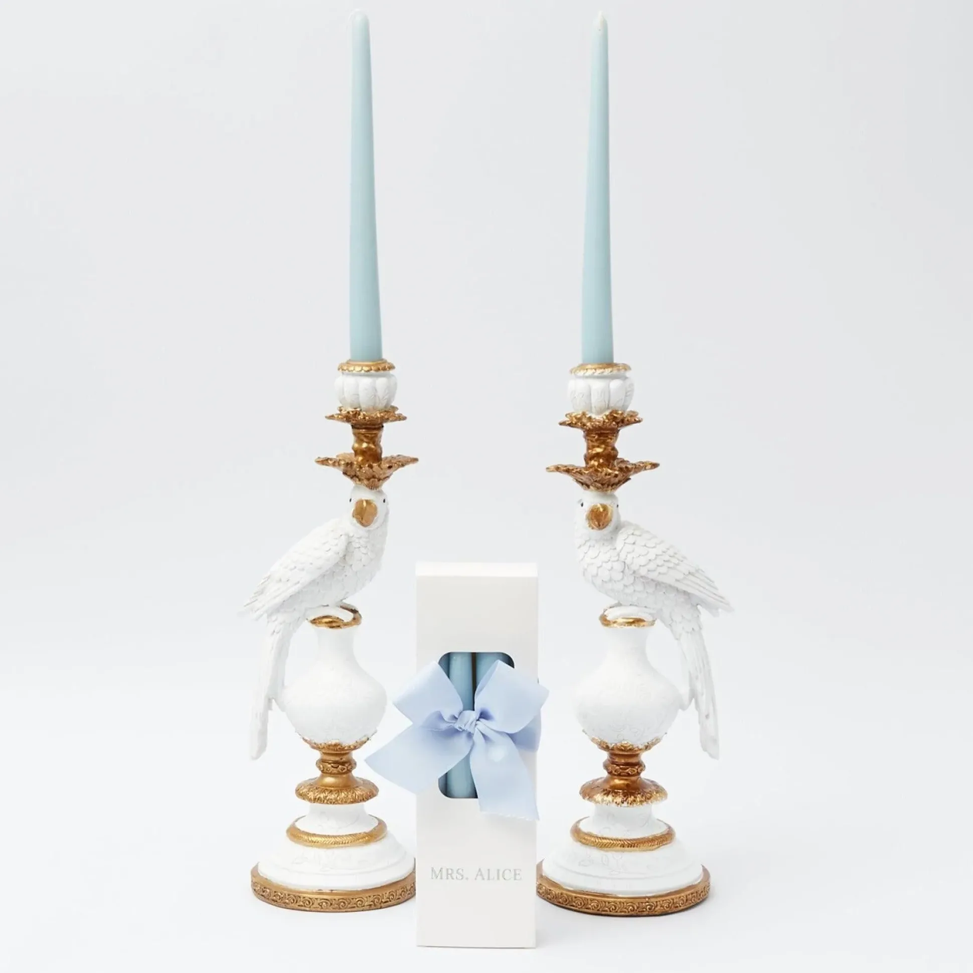 Soft Blue Candles (Set Of 8)
