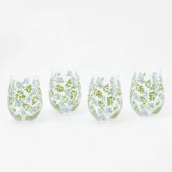 Spring Floral Glasses (Set Of 4)