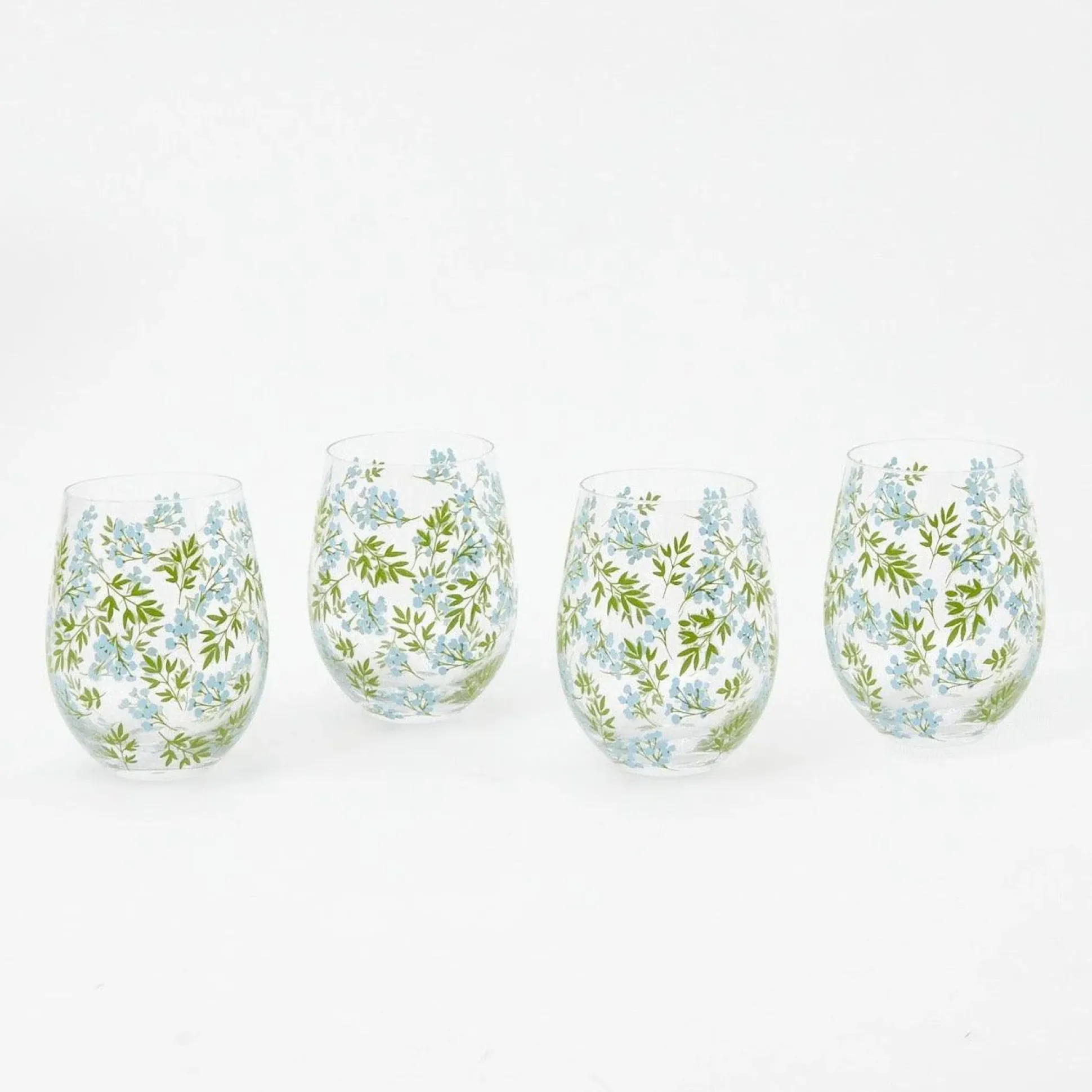 Spring Floral Glasses (Set Of 4)
