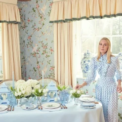 Square Floral Print Ginger Jar