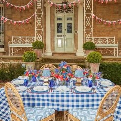 Strawberry White Linen Embroidered Napkins (Set Of 4)