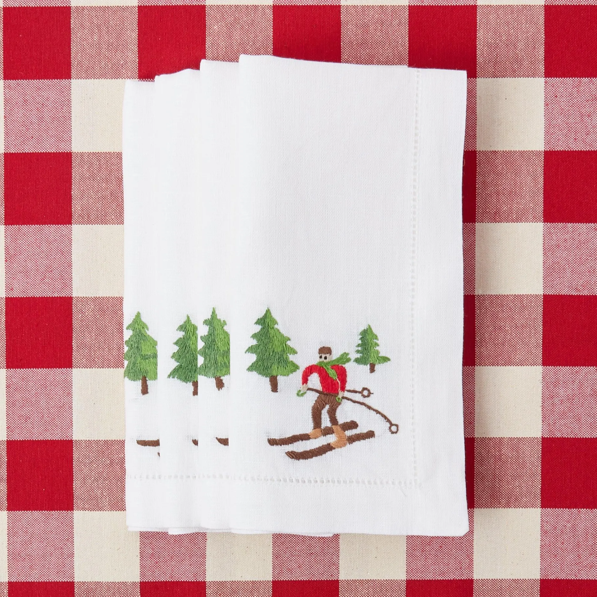 Swiss Red Gingham Tablecloth