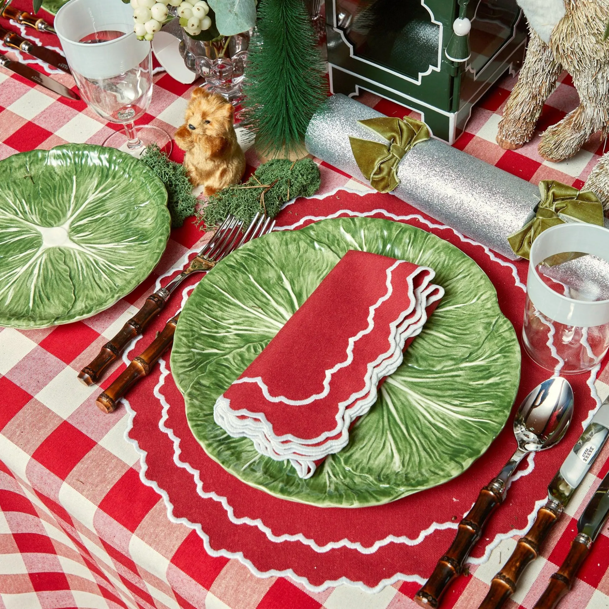 Swiss Red Gingham Tablecloth
