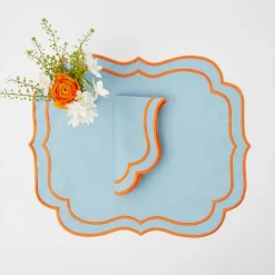 Sylvie Blue & Orange Placemats (Set Of 4)