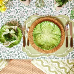 Sylvie Green Embroidered Napkins (Set Of 4)