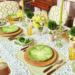 Sylvie Green Embroidered Placemats (Set Of 4)