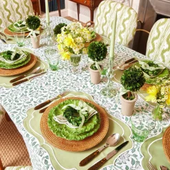 Sylvie Green Embroidered Placemats (Set Of 4)