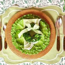 Sylvie Green Embroidered Placemats (Set Of 4)