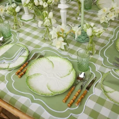 Sylvie Green Embroidered Placemats (Set Of 4)