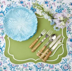 Sylvie Green Embroidered Placemats (Set Of 4)