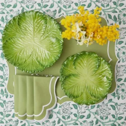 Sylvie Green Embroidered Placemats & Napkins (Set Of 4)