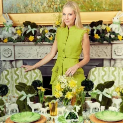 Sylvie Green Embroidered Placemats & Napkins (Set Of 4)