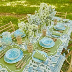 Sylvie Green Embroidered Placemats & Napkins (Set Of 4)