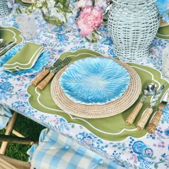 Sylvie Green Embroidered Placemats & Napkins (Set Of 4)