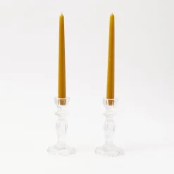 Tall Lace Edge Candle Holders (Pair)