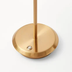 Tall Rechargeable Lamp With White Seagrass Lampshade