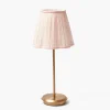 Tall Rechargeable Lamp With Pink Lotus Lampshade