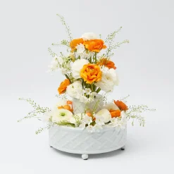 Three Piece Ceramic Bamboo Vase