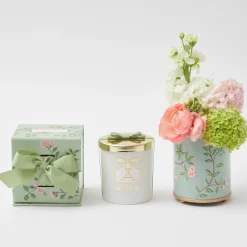 Velvet Oak Tole Candle Pot