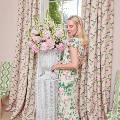 White Liliana Scalloped Rattan Urn