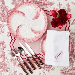 White Linen Xoxo Napkins (Set Of 4)