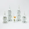 White Porcelain Pagoda Decoration Set