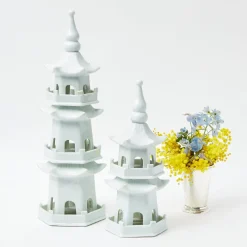 White Porcelain Pagoda Decoration Set