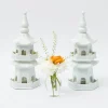 White Porcelain Pagodas (Pair)