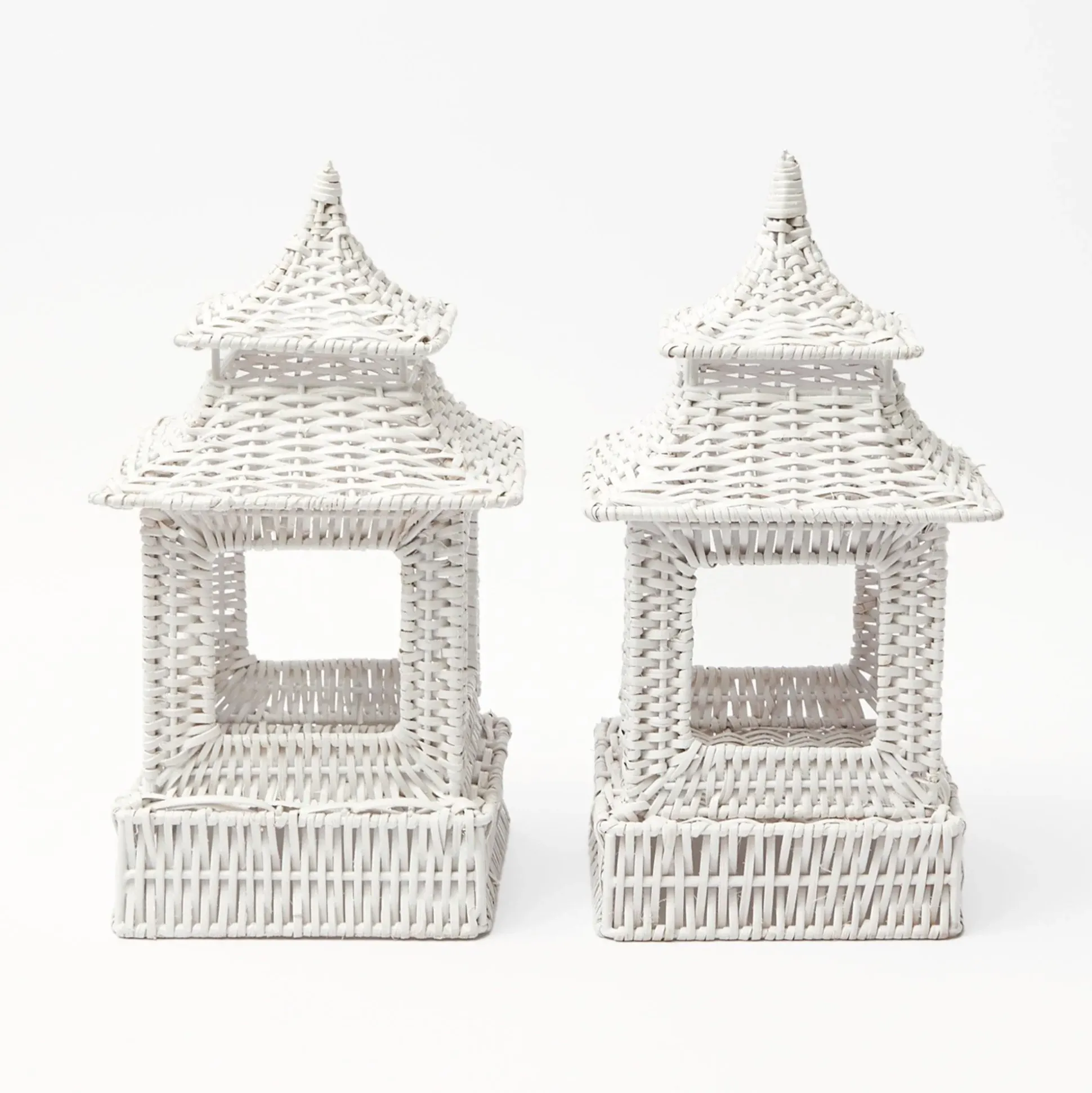 White Rattan Decoration Set