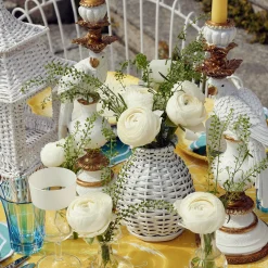 White Rattan Decoration Set