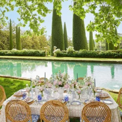 White Rattan Decoration Set