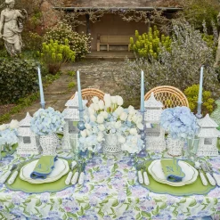 White Rattan Pagoda Lantern Set