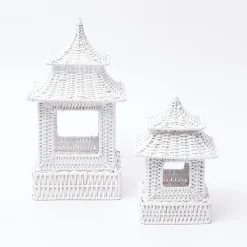 White Rattan Pagoda Lantern