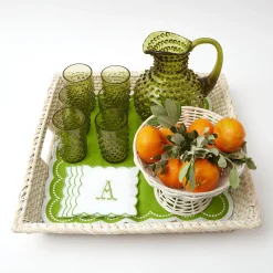 White Rattan Tray