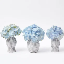 White Rattan Vase (Set Of 3)