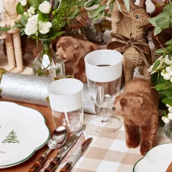 White Ribbon Water & Wine Glassware Set