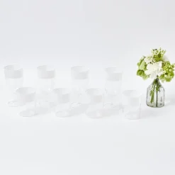 White Ribbon Water Glasses (Set Of 4)