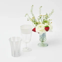 White Ribbon Wine Glasses (Set Of 4)