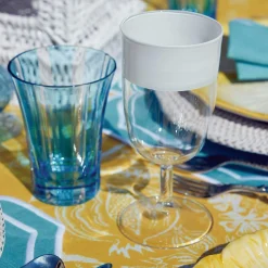 White Ribbon Wine Glasses (Set Of 4)